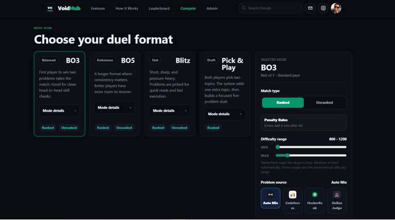 Compete page