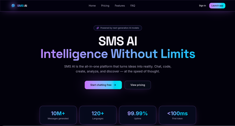 SMS AI Platform Screenshot
