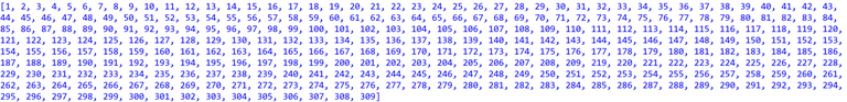the top 300 numbers of A
