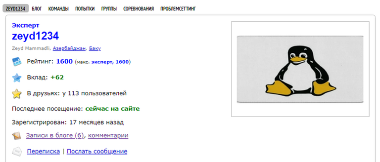 codeforces account