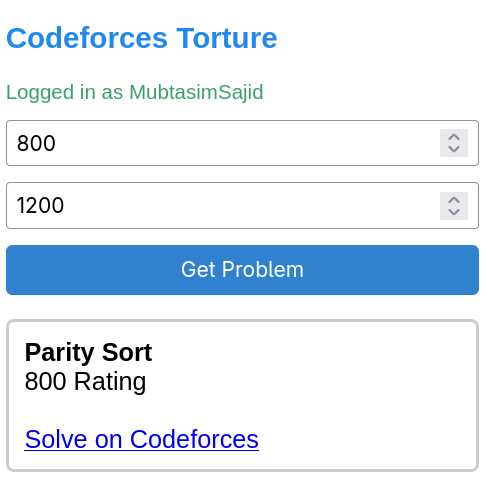 Fetched problem popup