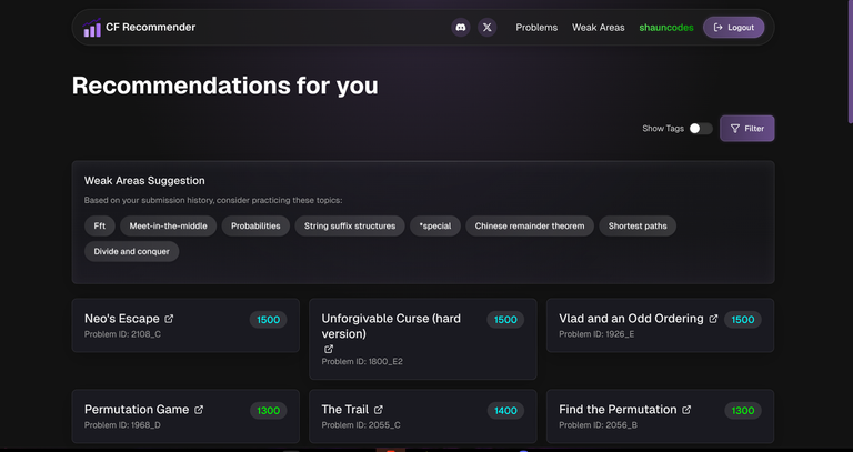 Problem Recommendation