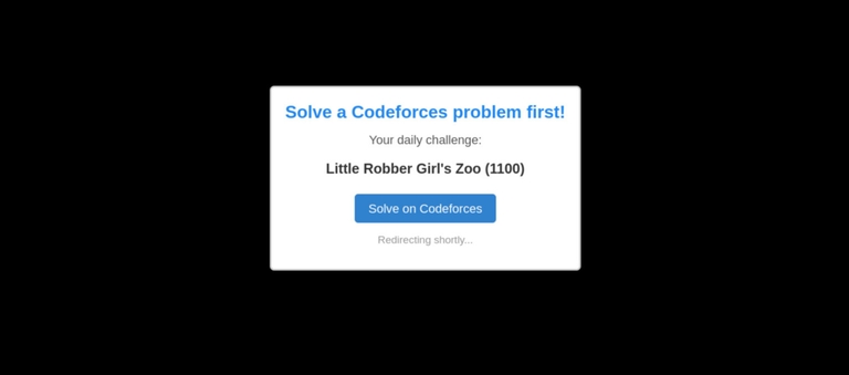 Blocked page redirection